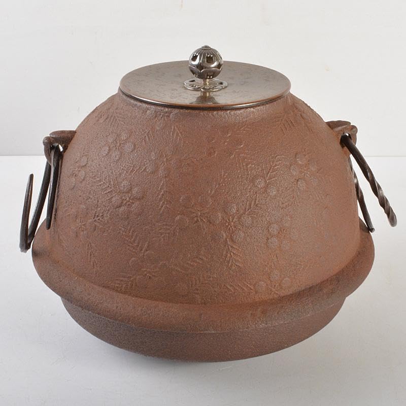 Amazon.co.jp: 茶道具 嘉山工房 横倉嘉山作 銀摘 山吹文真形釜 Amazon.co.jp: 茶道具 嘉山工房 横倉嘉山作 銀摘 山吹文真形釜